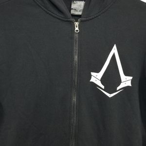 Assassin's Creed Syndicate Hoodie Jacket Men's M Long Sleeve Logo Black